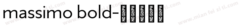 massimo bold字体转换